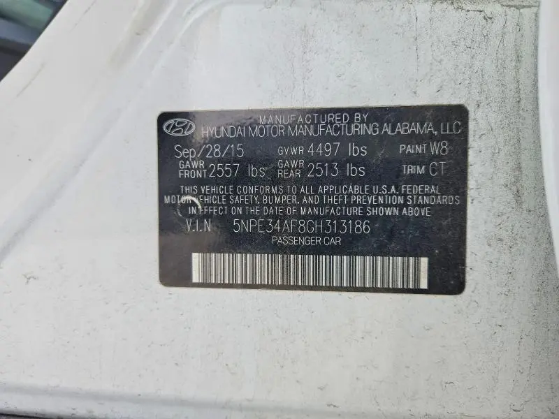 2016 HYUNDAI SONATA SPORT  