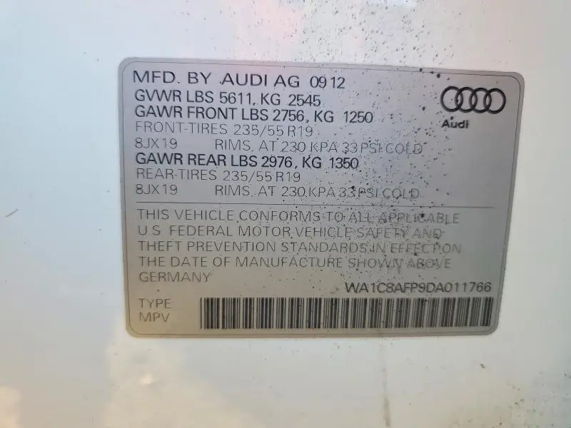 2013 AUDI Q5 PREMIUM HYBRID  