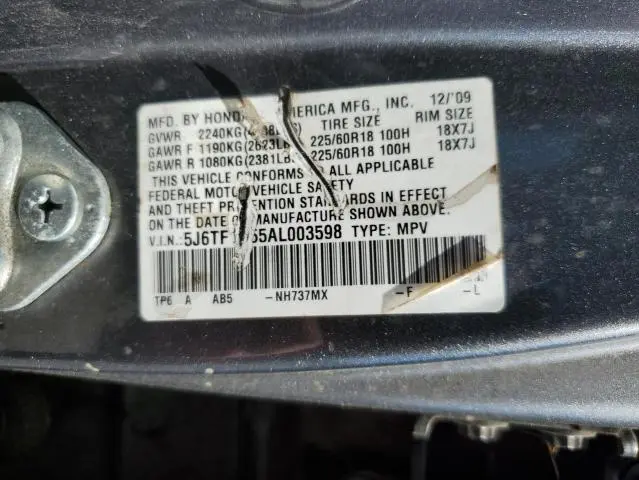 2010 HONDA ACCORD CROSSTOUR EXL  