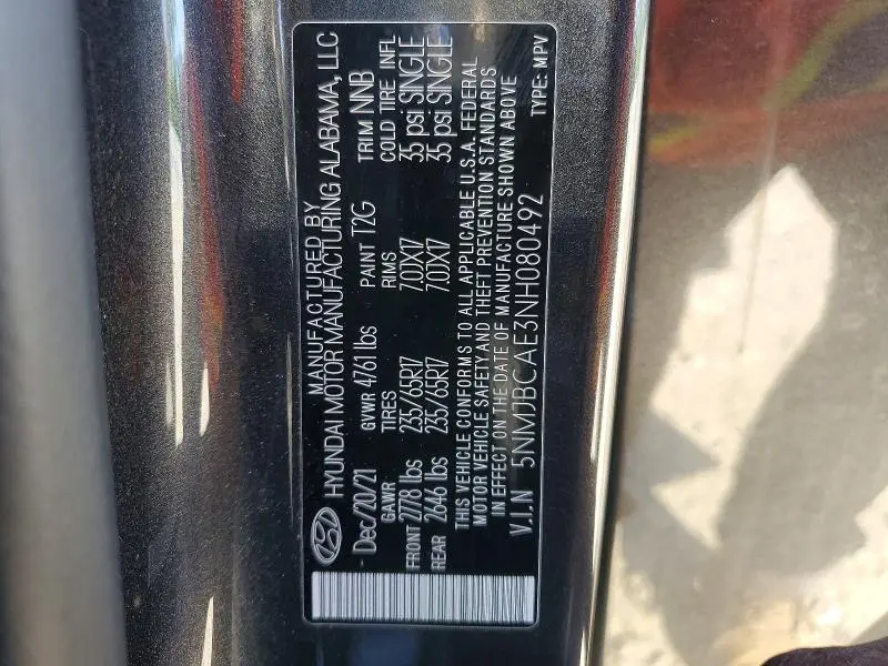 2022 HYUNDAI TUCSON SEL  