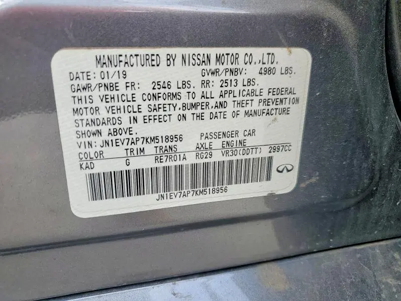 2019 INFINITI Q50 3.0T LUXE  