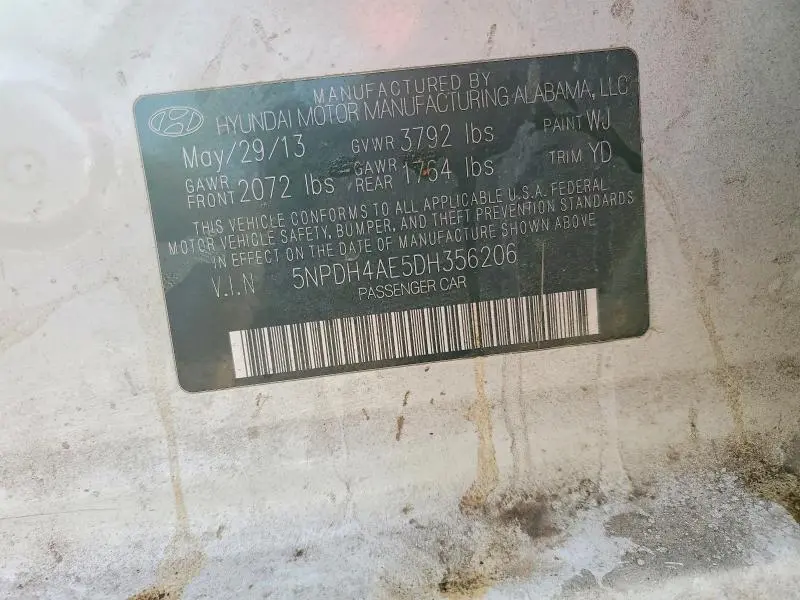 2013 HYUNDAI ELANTRA GLS  