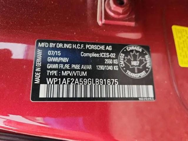 2016 PORSCHE MACAN TURBO  