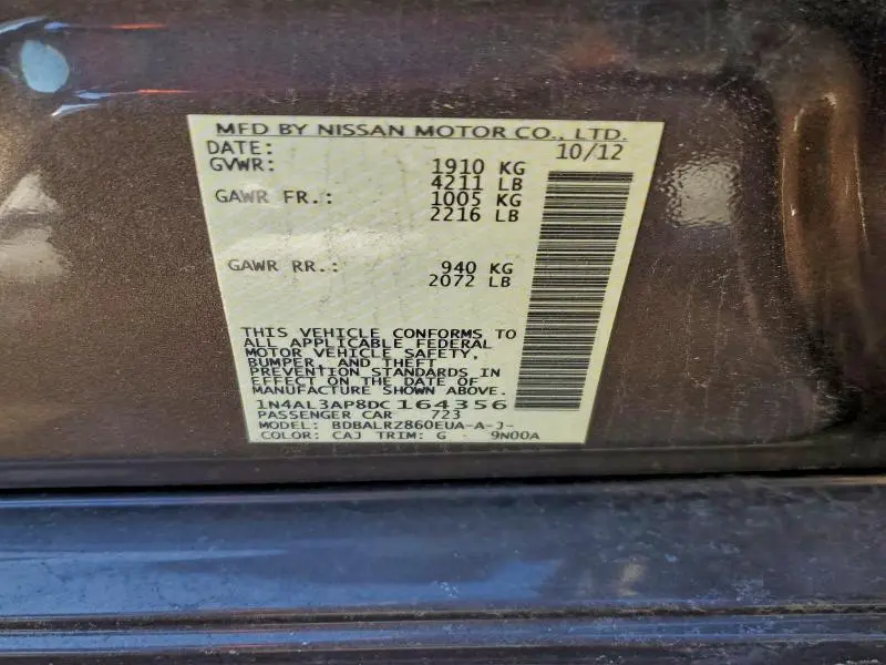 2013 NISSAN ALTIMA 2.5  