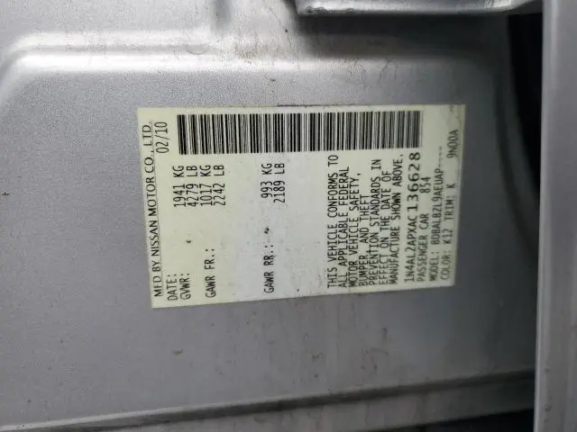 2010 NISSAN ALTIMA BASE  