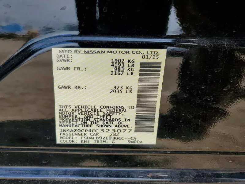 2015 NISSAN LEAF S  