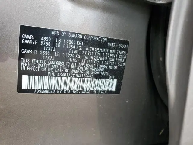 2022 SUBARU OUTBACK PREMIUM  