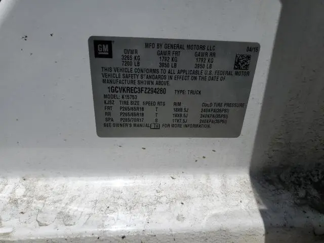 2015 CHEVROLET SILVERADO K1500 LT  