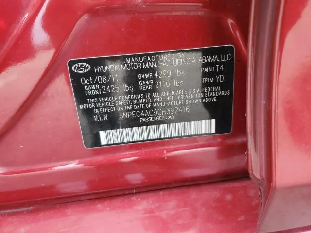 2012 HYUNDAI SONATA SE  