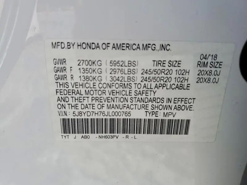 2018 ACURA MDX SPORT HYBRID ADVANCE  