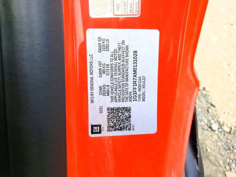 2021 CHEVROLET CAMARO LZ  