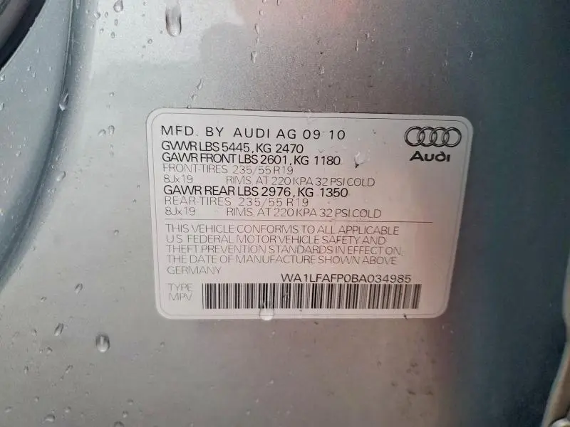 2011 AUDI Q5 PREMIUM PLUS  