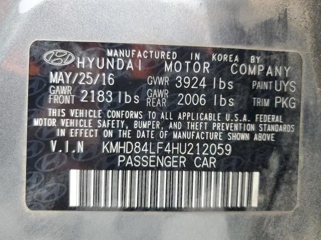 2017 HYUNDAI ELANTRA SE  