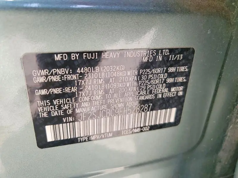 2014 SUBARU FORESTER 2.5I PREMIUM  