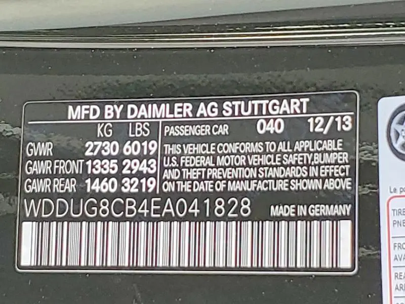 2014 MERCEDES-BENZ S 550  