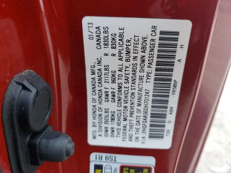 2013 HONDA CIVIC SI  