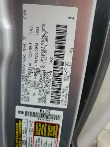 2021 TOYOTA TUNDRA DOUBLE CAB SR  