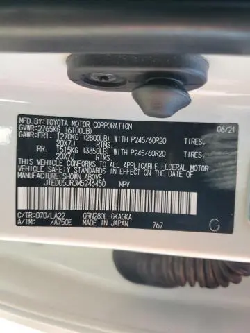 2021 TOYOTA 4RUNNER NIGHT SHADE  