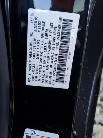 2015 HONDA ACCORD EXL  