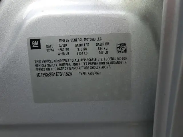 2014 CHEVROLET CRUZE LT