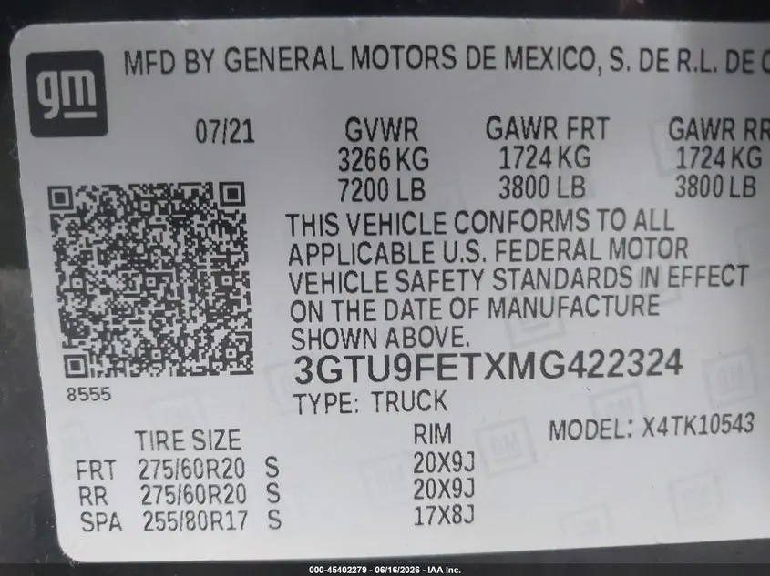 2021 GMC SIERRA 1500 4WD  SHORT BOX DENALI