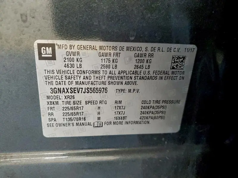 2018 CHEVROLET EQUINOX LT  