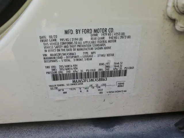 2022 FORD ECOSPORT S