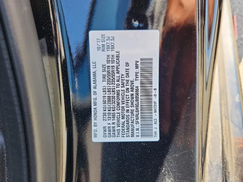 2018 HONDA ODYSSEY ELITE  