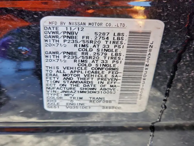 2013 NISSAN MURANO S  