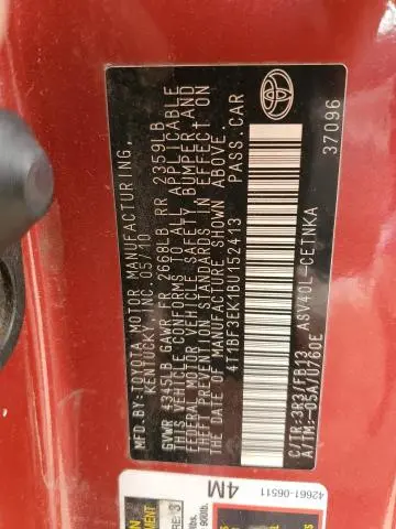 2011 TOYOTA CAMRY BASE  