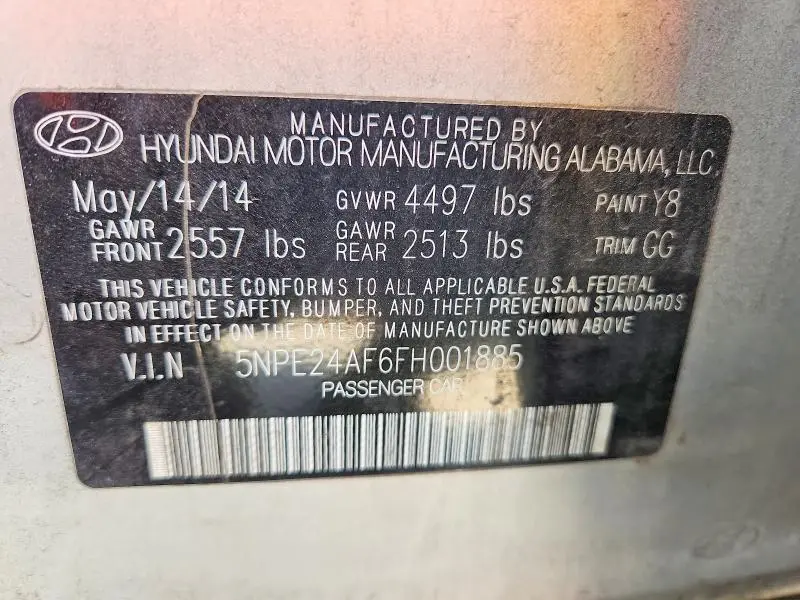 2015 HYUNDAI SONATA SE  
