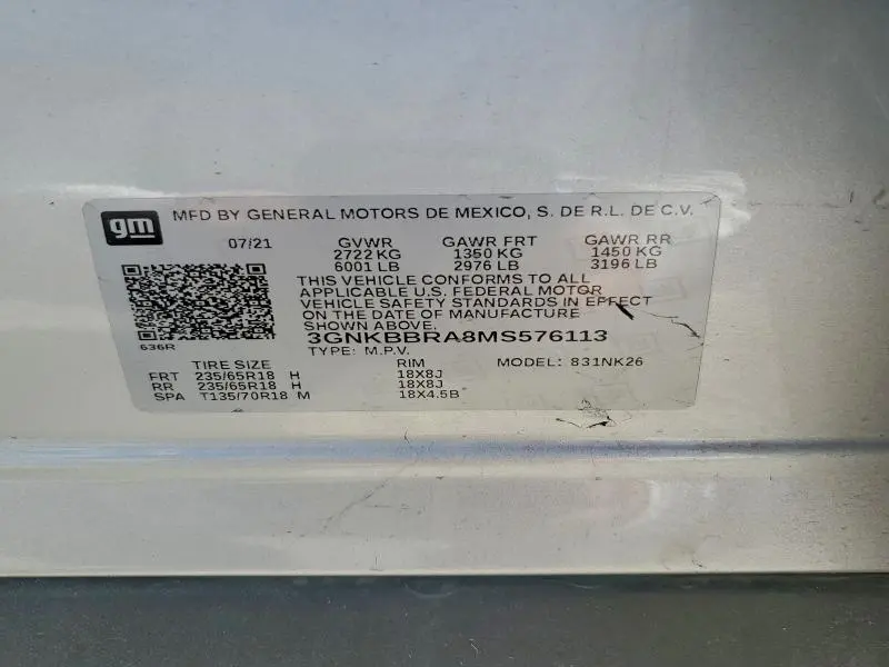 2021 CHEVROLET BLAZER 1LT  