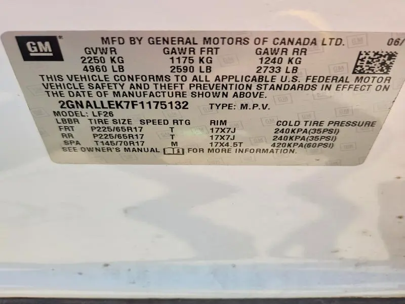 2015 CHEVROLET EQUINOX L  