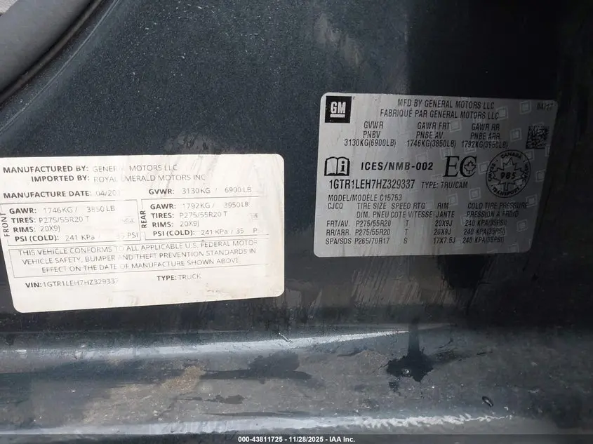 2017 GMC SIERRA 1500  