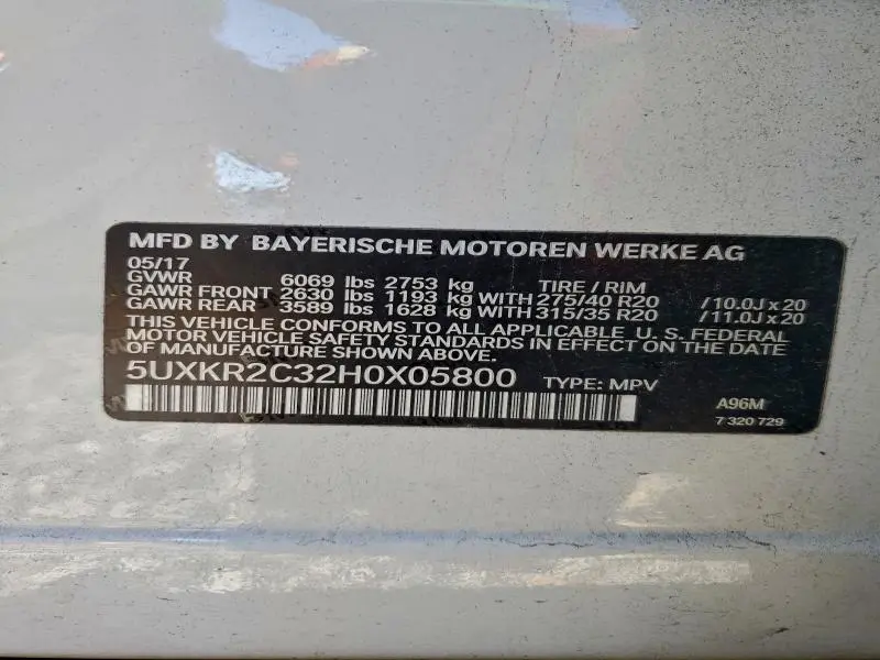 2017 BMW X5 SDRIVE35I  