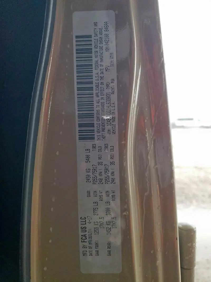 2017 JEEP WRANGLER UNLIMITED SPORT  