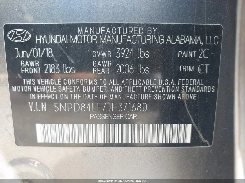 2018 HYUNDAI ELANTRA VALUE EDITION
