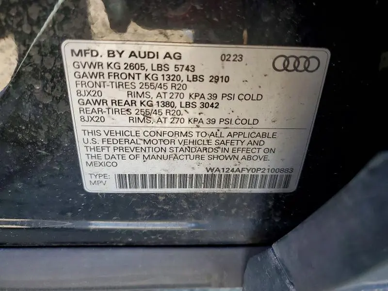 2023 AUDI SQ5 SPORTBACK PREMIUM PLUS  