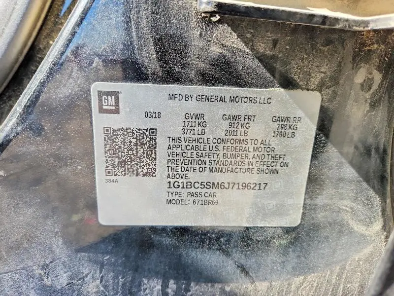 2018 CHEVROLET CRUZE LS  