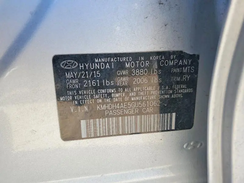 2016 HYUNDAI ELANTRA VALUE EDITION  