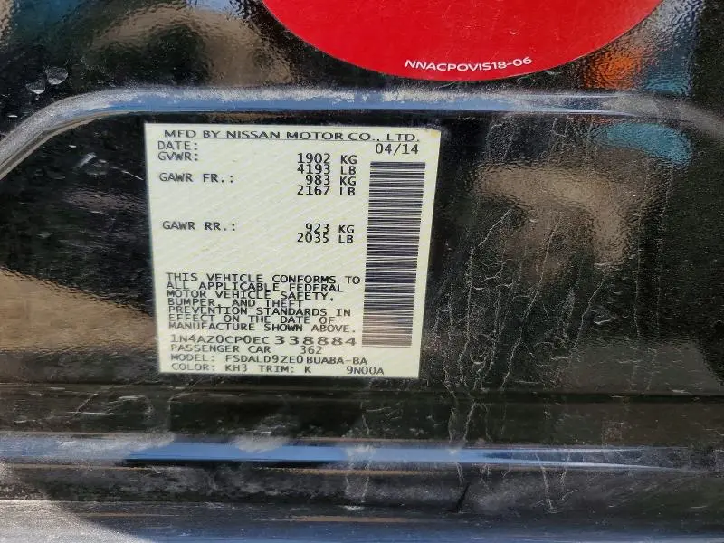 2014 NISSAN LEAF SV  