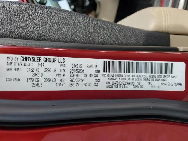 2014 DODGE DURANGO CITADEL  