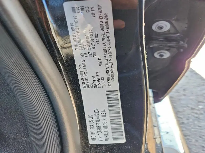 2020 RAM 1500 BIG HORN/LONE STAR  