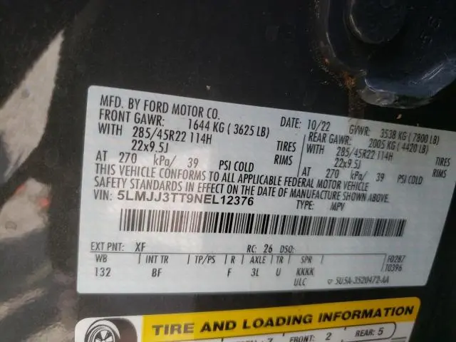 2022 LINCOLN NAVIGATOR L BLACK LABEL  