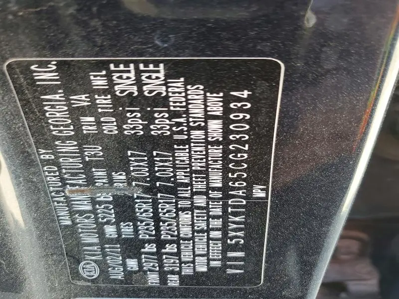 2012 KIA SORENTO LX  