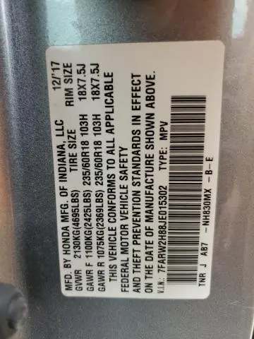 2018 HONDA CR-V EXL  