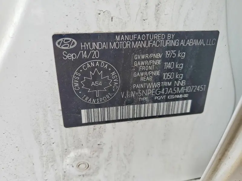 2021 HYUNDAI SONATA SE  