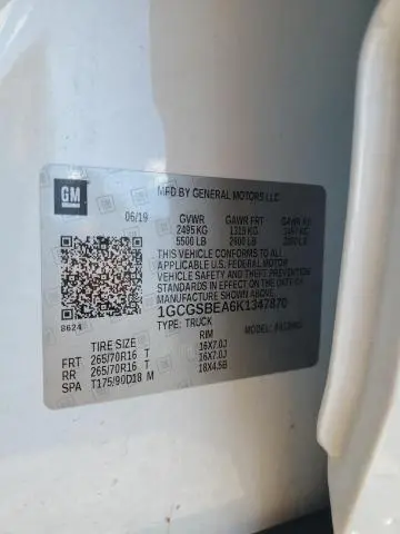 2019 CHEVROLET COLORADO   