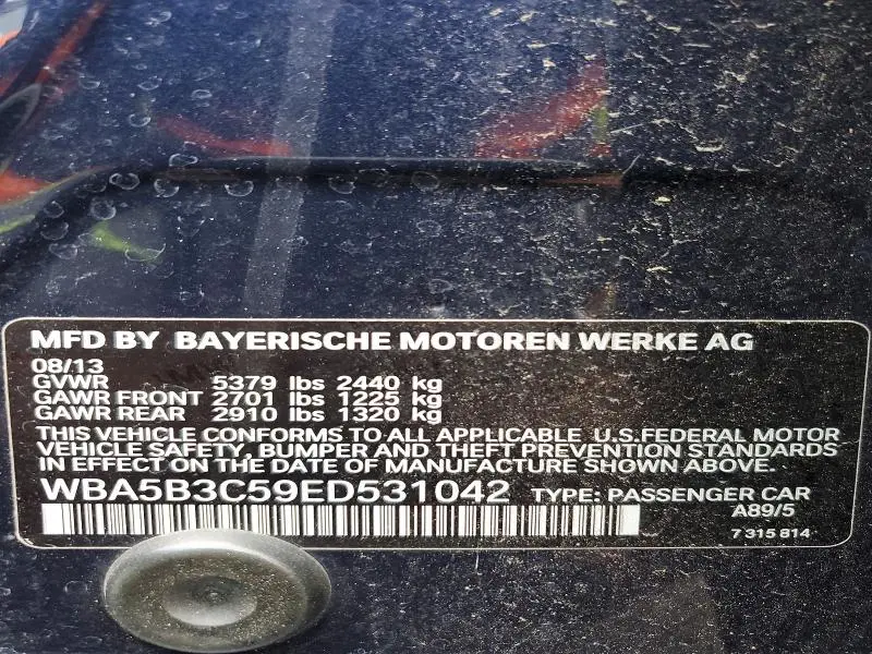 2014 BMW 535 XI  
