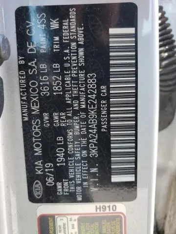 2019 KIA RIO S  